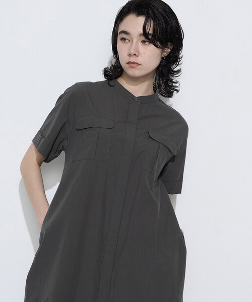 K.T KIYOKO TAKASE（キヨコタカセ）の「〔 TALLサイズ 〕 タイプライター ロングシャツドレス（ワンピース・レディース・キャメル/チャコール/ネイビー・15号/13号）」の9枚目の写真