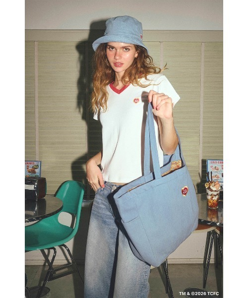 ALEXIA STAM（アリシアスタン）の「[Care Bears x ALEXIA STAM] Denim Tote Bag / ケアベア コラボ デニムトート（トートバッグ・レディース・ブルー/ホワイト・FREE）」の7枚目の写真