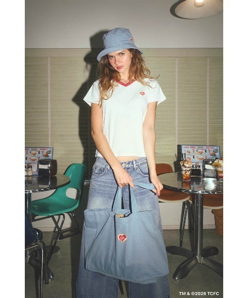 ALEXIA STAM（アリシアスタン）の「[Care Bears x ALEXIA STAM] Denim Tote Bag / ケアベア コラボ デニムトート（トートバッグ・レディース・ブルー/ホワイト・FREE）」の8枚目の写真