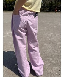 ラナン　lanan ナイロンピンクパンツ lanan select｜ラナンセレクトのパンツ（ピンク/桃色系・ワイド