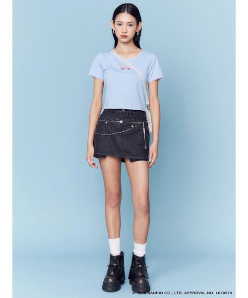 sanrio(サンリオ)の「【日焼けHello Kitty&My Melody×EMODA】MINI LACE T/S(Tシャツ/カットソー・レディース・ブラック/グレー/ブルー・FREE)」の22枚目の写真