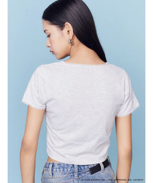 sanrio(サンリオ)の「【日焼けHello Kitty&My Melody×EMODA】MINI LACE T/S(Tシャツ/カットソー・レディース・ブラック/グレー/ブルー・FREE)」の14枚目の写真