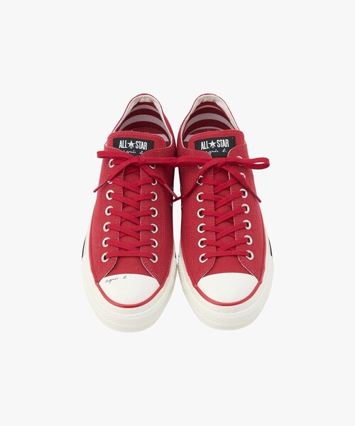 agnes b.(アニエスベー)の「agnès b. × CONVERSE メンズ コンバース ALL STAR AGED OX(スニーカー・メンズ・レッド・7/11/10/9.5/8.5/7.5/9/8)」の5枚目の写真