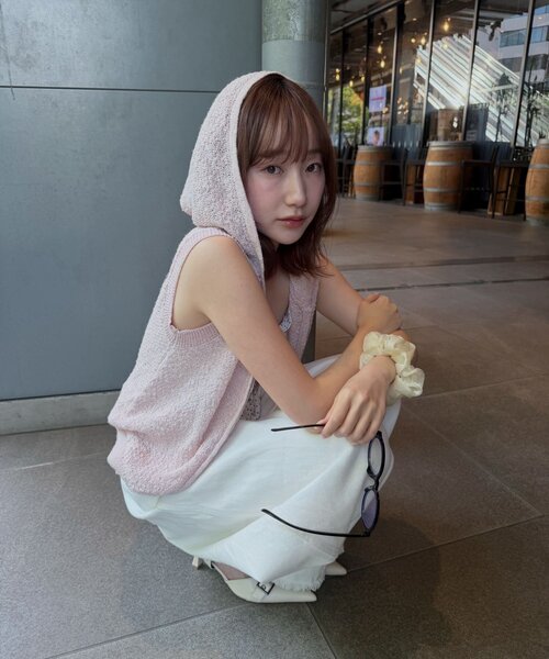 mline（エムライン）の「[mline]バックスリット フーディー（ニット/セーター・レディース・グレー・FREE）」の9枚目の写真