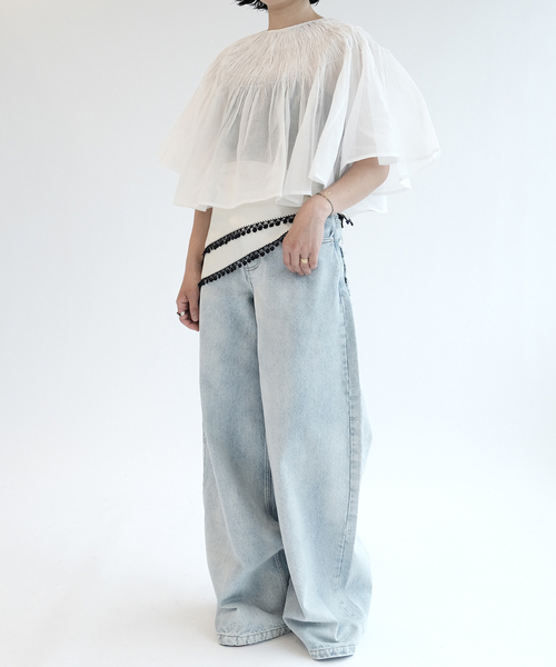 IENA LA BOUCLE(イエナラブークル)の「IENA LA BOUCLE ハンドタックボレロブラウス(シャツ/ブラウス・レディース・ホワイト・FREE)」の19枚目の写真