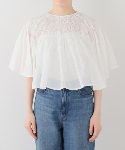 IENA LA BOUCLE(イエナラブークル)の「IENA LA BOUCLE ハンドタックボレロブラウス(シャツ/ブラウス・レディース・ホワイト・FREE)」の17枚目の写真