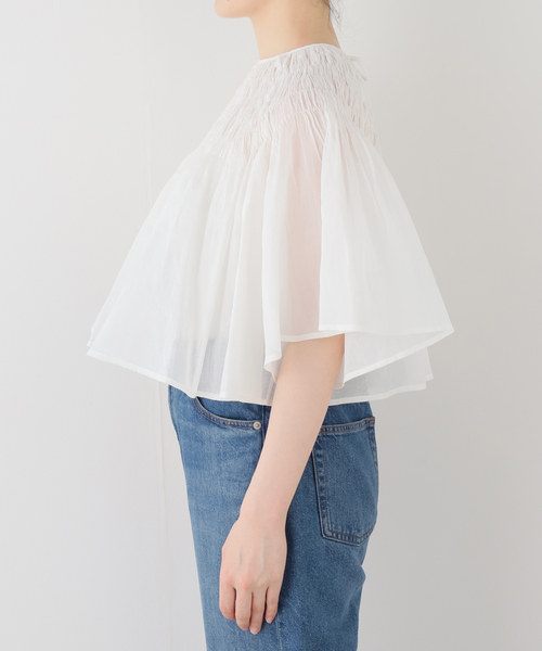 IENA LA BOUCLE(イエナラブークル)の「IENA LA BOUCLE ハンドタックボレロブラウス(シャツ/ブラウス・レディース・ホワイト・FREE)」の16枚目の写真