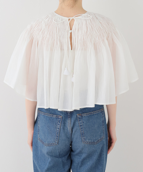 IENA LA BOUCLE(イエナラブークル)の「IENA LA BOUCLE ハンドタックボレロブラウス(シャツ/ブラウス・レディース・ホワイト・FREE)」の15枚目の写真