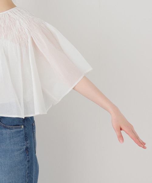 IENA LA BOUCLE(イエナラブークル)の「IENA LA BOUCLE ハンドタックボレロブラウス(シャツ/ブラウス・レディース・ホワイト・FREE)」の14枚目の写真