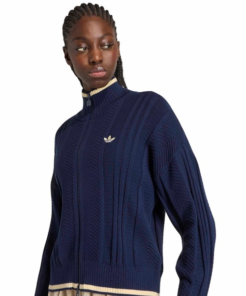 アディダス クロップ　トラップ　トップ　3XL 定価以下！　ワッフルニット adidas CABLE KNIT FIREBIRD TRACK TOP / アディダス ケーブル ニット