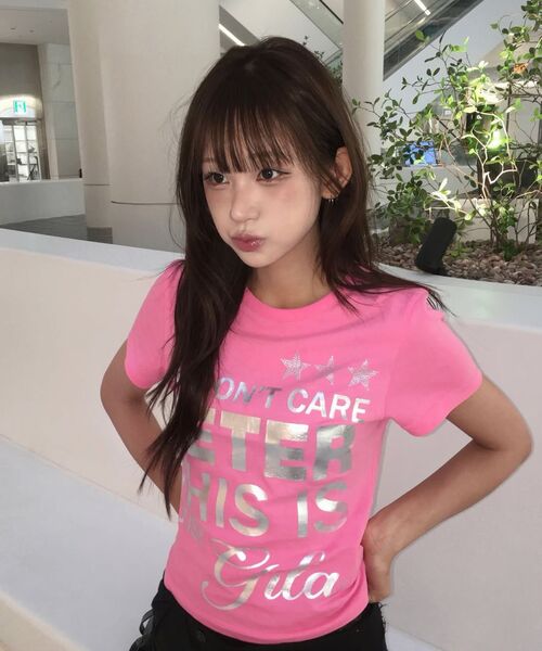 GILAARCHIVE(ギラアーカイブ)の「TYPING CROP T-SHIRTS_PINK(Tシャツ/カットソー・レディース・その他・FREE)」の8枚目の写真