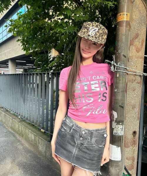 GILAARCHIVE(ギラアーカイブ)の「TYPING CROP T-SHIRTS_PINK(Tシャツ/カットソー・レディース・その他・FREE)」の9枚目の写真