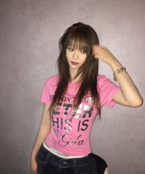 GILAARCHIVE(ギラアーカイブ)の「TYPING CROP T-SHIRTS_PINK(Tシャツ/カットソー・レディース・その他・FREE)」の12枚目の写真