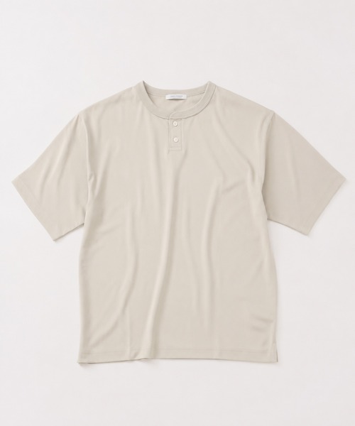 JOURNAL STANDARD(ジャーナルスタンダード)の「シルケット 2ボタン ヘンリネック Tシャツ(Tシャツ/カットソー・メンズ・ブラック/ホワイト/ブラック系その他/コバルトブルー/ベージュ系その他・MEDIUM/LARGE)」の5枚目の写真