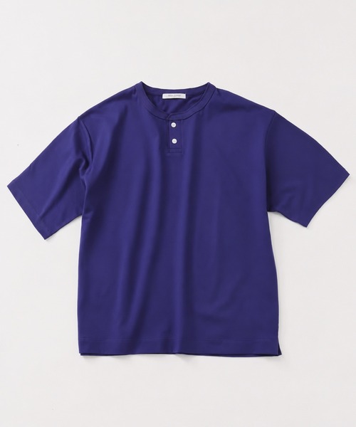 JOURNAL STANDARD(ジャーナルスタンダード)の「シルケット 2ボタン ヘンリネック Tシャツ(Tシャツ/カットソー・メンズ・ブラック/ホワイト/ブラック系その他/コバルトブルー/ベージュ系その他・MEDIUM/LARGE)」の1枚目の写真
