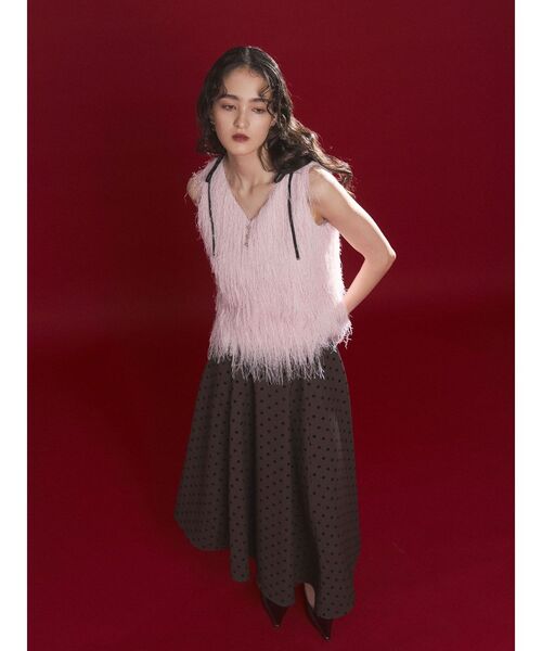 LAGUNAMOON（ラグナムーン）の「ドットアシメフレアスカート（スカート・レディース・ベージュ/ブラウン・SMALL/MEDIUM）」の20枚目の写真