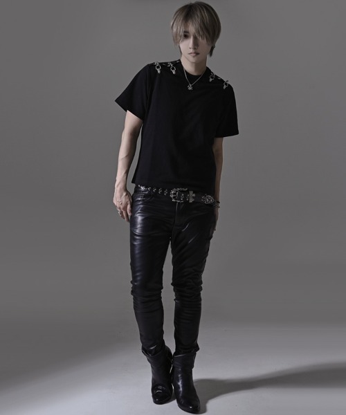 RUDOL(ルドル)の「『RUDOL/ルドル』ミニ裏毛ファイヤーマンフックデザインTEE(Tシャツ/カットソー・メンズ・オートミール/ブラック・L/M)」の3枚目の写真