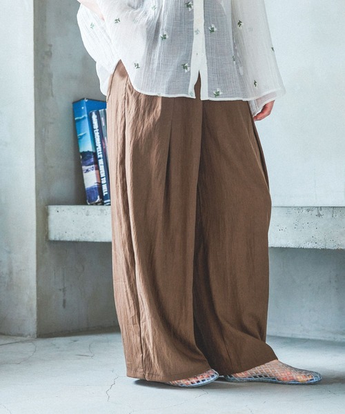 niko and...(ニコアンド)の「2WAYエアリーワイドパンツ(その他パンツ・レディース・ブラック/モカ/ブラウン・MEDIUM/LONG)」の9枚目の写真