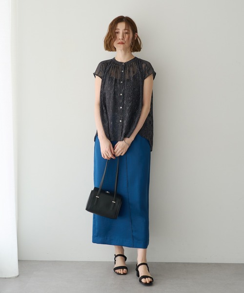 YECCA VECCA（イェッカヴェッカ）の「シアードット柄ブラウス（シャツ/ブラウス・レディース・ブラック/オフホワイト・FREE）」の22枚目の写真