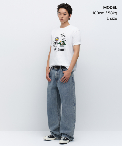 MUSINSA STANDARD（ムシンサスタンダード）の「[K-スビニア] カチトラTシャツ [ホワイト]（Tシャツ/カットソー・メンズ・その他・MEDIUM/LARGE/X-LARGE/2XL）」の2枚目の写真