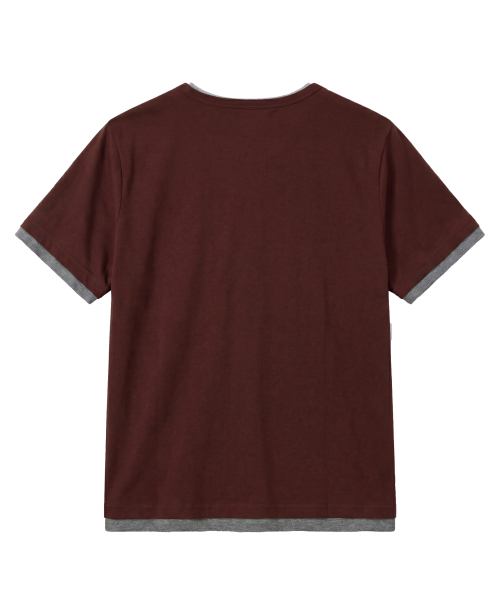 IDWS(アイドンワナセル)の「Layered Henley Neck T-Shirt Burgundy(Tシャツ/カットソー・レディース・その他・1/2/0)」の3枚目の写真