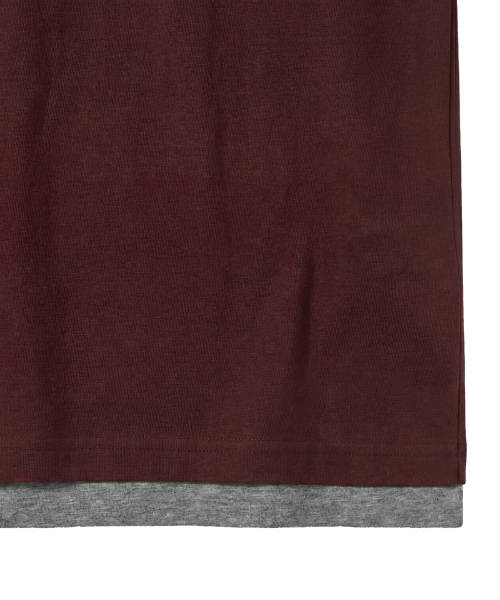 IDWS(アイドンワナセル)の「Layered Henley Neck T-Shirt Burgundy(Tシャツ/カットソー・レディース・その他・1/2/0)」の6枚目の写真