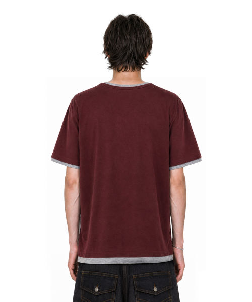 IDWS(アイドンワナセル)の「Layered Henley Neck T-Shirt Burgundy(Tシャツ/カットソー・レディース・その他・1/2/0)」の11枚目の写真
