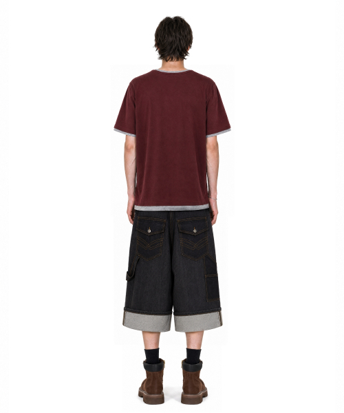 IDWS(アイドンワナセル)の「Layered Henley Neck T-Shirt Burgundy(Tシャツ/カットソー・レディース・その他・1/2/0)」の12枚目の写真