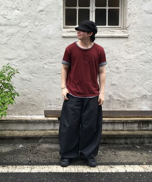 IDWS(アイドンワナセル)の「Layered Henley Neck T-Shirt Burgundy(Tシャツ/カットソー・レディース・その他・1/2/0)」の17枚目の写真