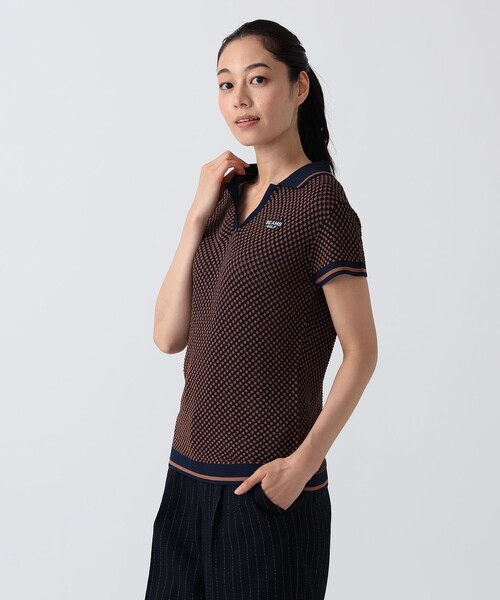 PURPLE LABEL — скипперная вязаная футболка поло