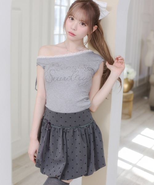 Rmine(アールマイン)の「ドット リボン付き バルーンスカート (スカパン付き)(スカート・レディース・ホワイト/ブラック/グレー・MEDIUM/SMALL)」の11枚目の写真
