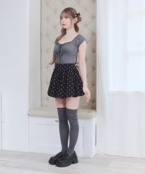 Rmine(アールマイン)の「ドット リボン付き バルーンスカート (スカパン付き)(スカート・レディース・ホワイト/ブラック/グレー・MEDIUM/SMALL)」の21枚目の写真