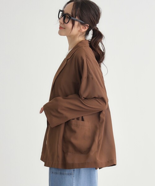 HONEYSUCKLE ROSE（ハニーサックルローズ）の「シアージャケット（テーラードジャケット・レディース・ダークブラウン/ブラック/アイボリー・04）」の10枚目の写真