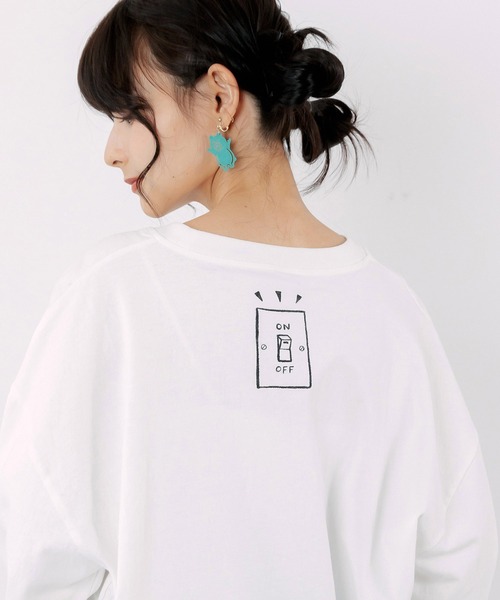 ScoLar Parity(スカラーパリティ)の「362125:やる気でないクマ柄Tシャツ(Tシャツ/カットソー・レディース・レッド/オフホワイト/ブラック/ネイビー・M)」の11枚目の写真