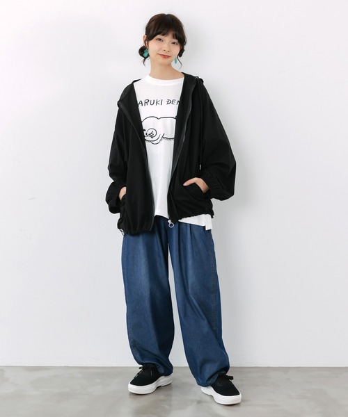 ScoLar Parity(スカラーパリティ)の「362125:やる気でないクマ柄Tシャツ(Tシャツ/カットソー・レディース・レッド/オフホワイト/ブラック/ネイビー・M)」の12枚目の写真