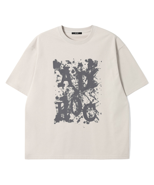 ADHOC(アドホック)の「男女共用スプラッターグラフィックTシャツ (4 COLOR) (HC6STA6)(Tシャツ/カットソー・メンズ・ライトベージュ/オフホワイト/チャコールグレー/ブラック・90/95/100/105)」の1枚目の写真