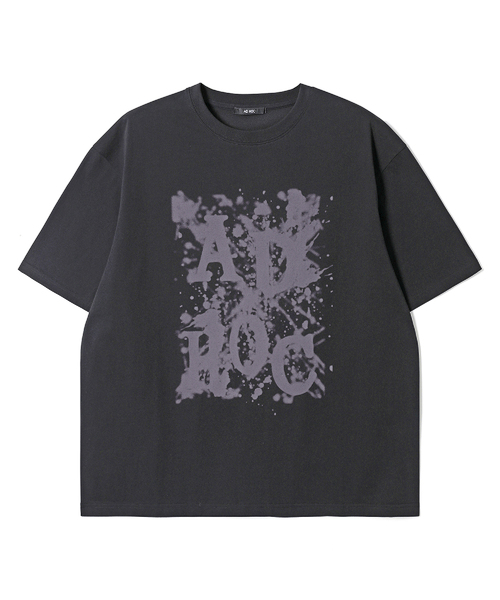 ADHOC(アドホック)の「男女共用スプラッターグラフィックTシャツ (4 COLOR) (HC6STA6)(Tシャツ/カットソー・メンズ・ライトベージュ/オフホワイト/チャコールグレー/ブラック・90/95/100/105)」の3枚目の写真