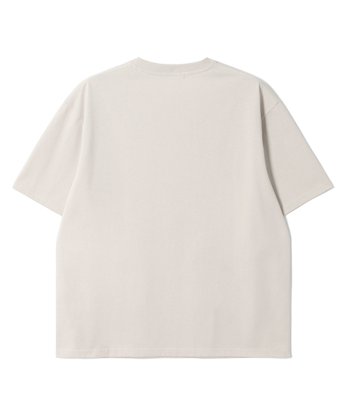 ADHOC(アドホック)の「男女共用スプラッターグラフィックTシャツ (4 COLOR) (HC6STA6)(Tシャツ/カットソー・メンズ・ライトベージュ/オフホワイト/チャコールグレー/ブラック・90/95/100/105)」の6枚目の写真