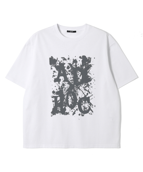 ADHOC(アドホック)の「男女共用スプラッターグラフィックTシャツ (4 COLOR) (HC6STA6)(Tシャツ/カットソー・メンズ・ライトベージュ/オフホワイト/チャコールグレー/ブラック・90/95/100/105)」の7枚目の写真