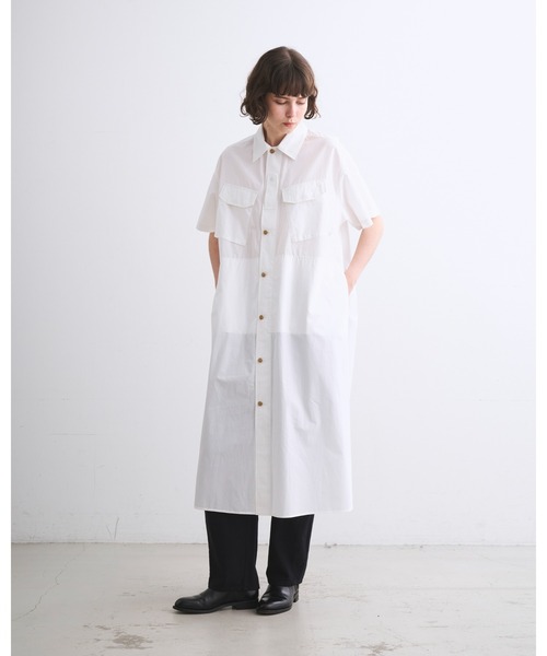 Traditional Weatherwear（トラディショナルウェザーウェア）の「SHIRT 205（シャツワンピース・レディース・ダークネイビー・XS）」の2枚目の写真