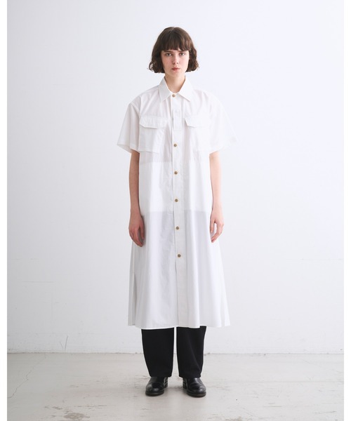 Traditional Weatherwear（トラディショナルウェザーウェア）の「SHIRT 205（シャツワンピース・レディース・ダークネイビー・XS）」の3枚目の写真