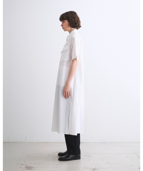 Traditional Weatherwear（トラディショナルウェザーウェア）の「SHIRT 205（シャツワンピース・レディース・ダークネイビー・XS）」の4枚目の写真