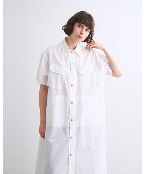 Traditional Weatherwear（トラディショナルウェザーウェア）の「SHIRT 205（シャツワンピース・レディース・ダークネイビー・XS）」の6枚目の写真