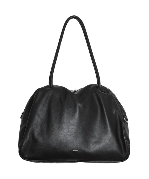 YArKA（ヤーカ）の「【YArKA/ヤーカ】real leather sharp & soft mix nuance boston bag L [sas3] / 直曲線のニュアンスボストンバッグ（トートバッグ・レディース・ブラック・FREE）」の7枚目の写真