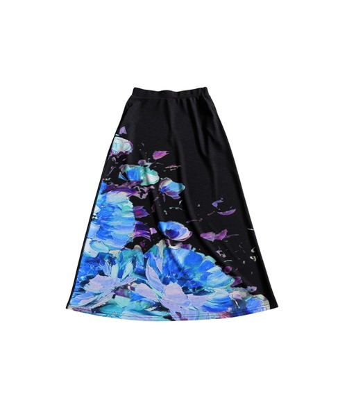 antiqua(アンティカ)の「花柄 Aライン ロングスカート(スカート・レディース・アイボリー/ブラック・ONESIZE)」の12枚目の写真