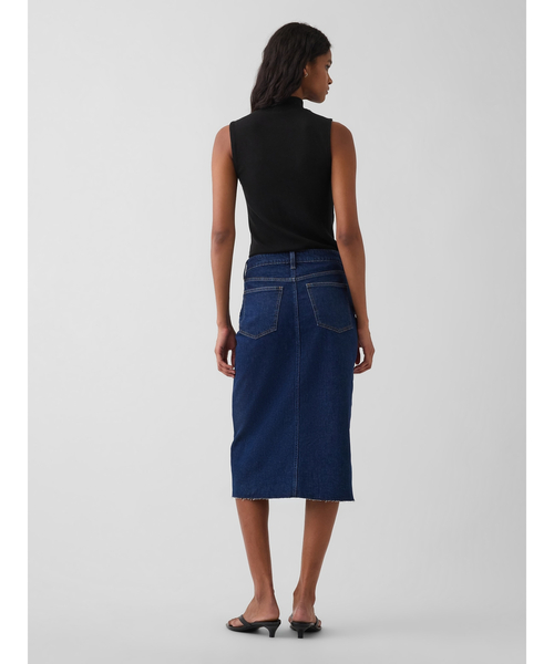 GAP(ギャップ)の「デニム ミディ ペンシルスカート(デニムスカート・レディース・インディゴブルー・26/25/23/24/27/28)」の2枚目の写真