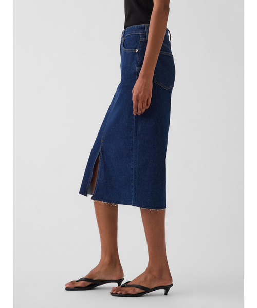 GAP(ギャップ)の「デニム ミディ ペンシルスカート(デニムスカート・レディース・インディゴブルー・26/25/23/24/27/28)」の3枚目の写真