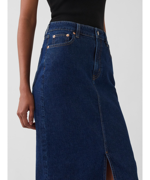 GAP(ギャップ)の「デニム ミディ ペンシルスカート(デニムスカート・レディース・インディゴブルー・26/25/23/24/27/28)」の4枚目の写真