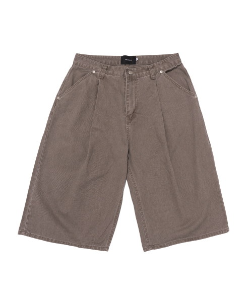 CARGOBROS(カーゴブロス)の「コットンワイドカーブハーフデニムパンツ(ブラウン)(その他パンツ・メンズ・その他・SMALL/MEDIUM/LARGE)」の1枚目の写真