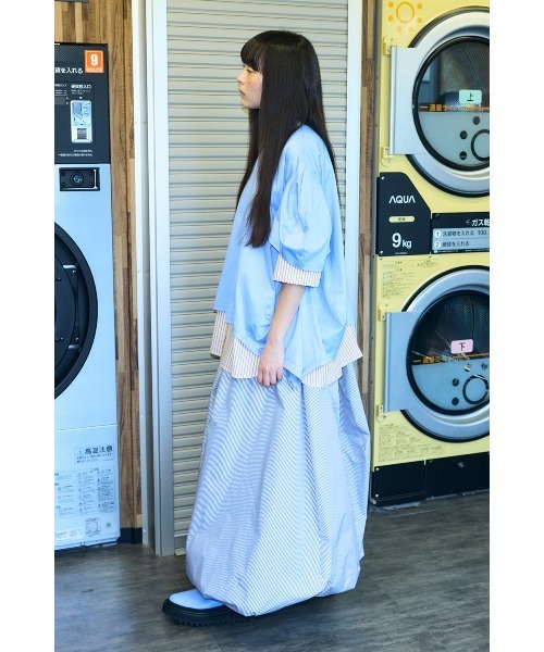 ENFOLD(エンフォルド)の「ORB BALLOON-SKIRT(スカート・レディース・グレー・38/36)」の5枚目の写真